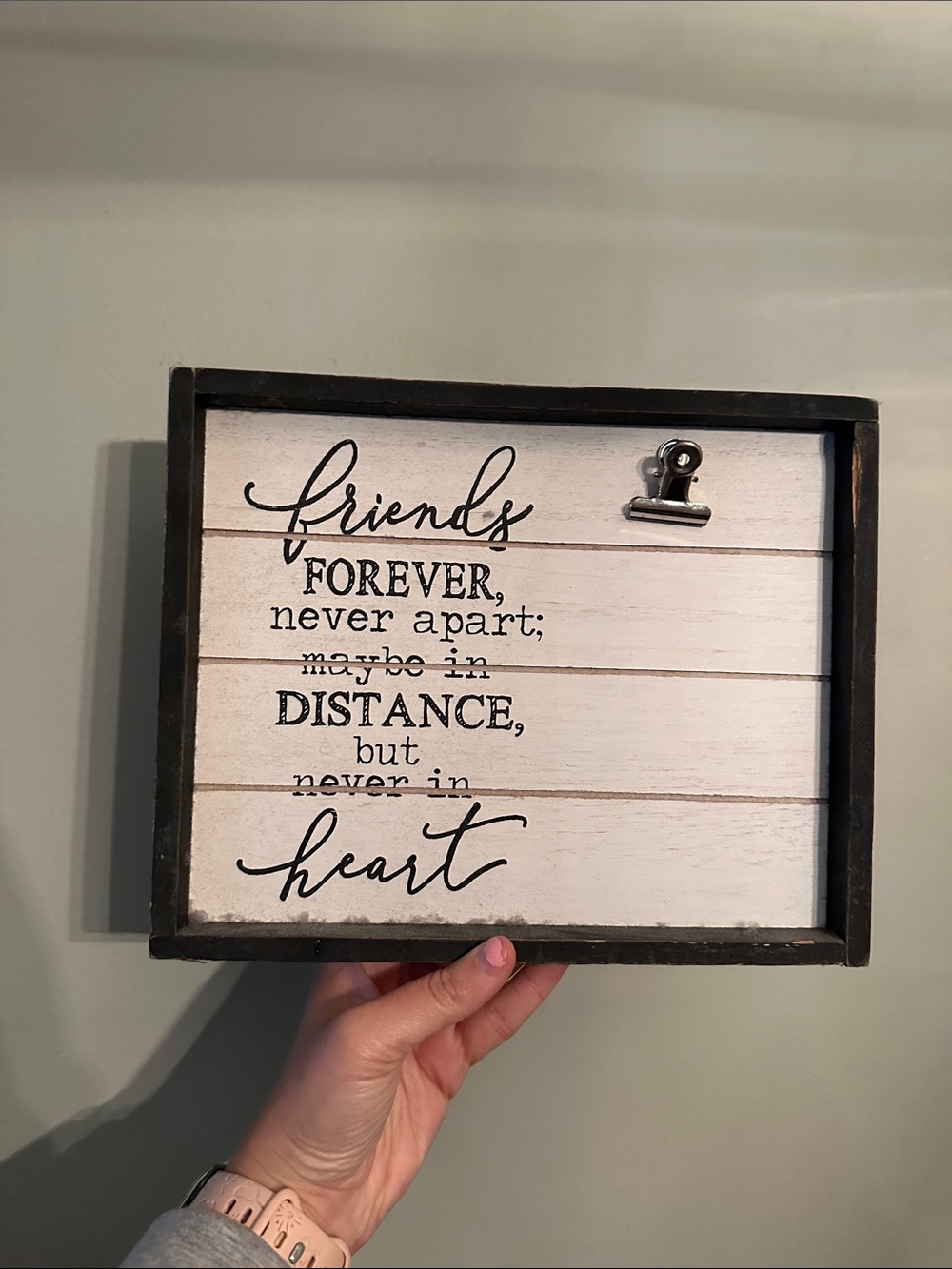 Friends Forever Wall Sign in White and Black